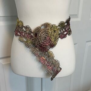 Handmade vintage woven wire belt Belt in Multicolor metallics Boho✨